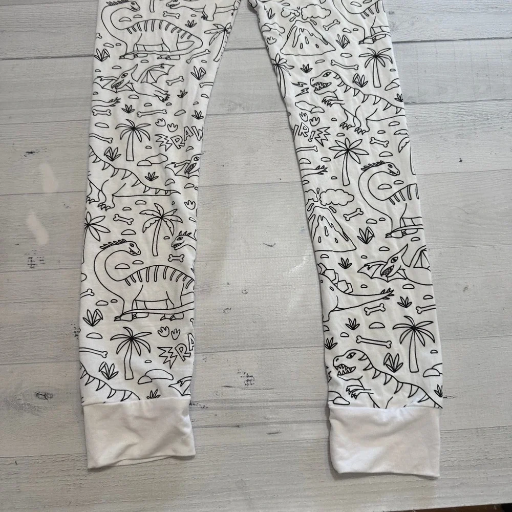 Caden‎ Lane Colorable Two Piece Pajama Set Jurassic Playground 9/10